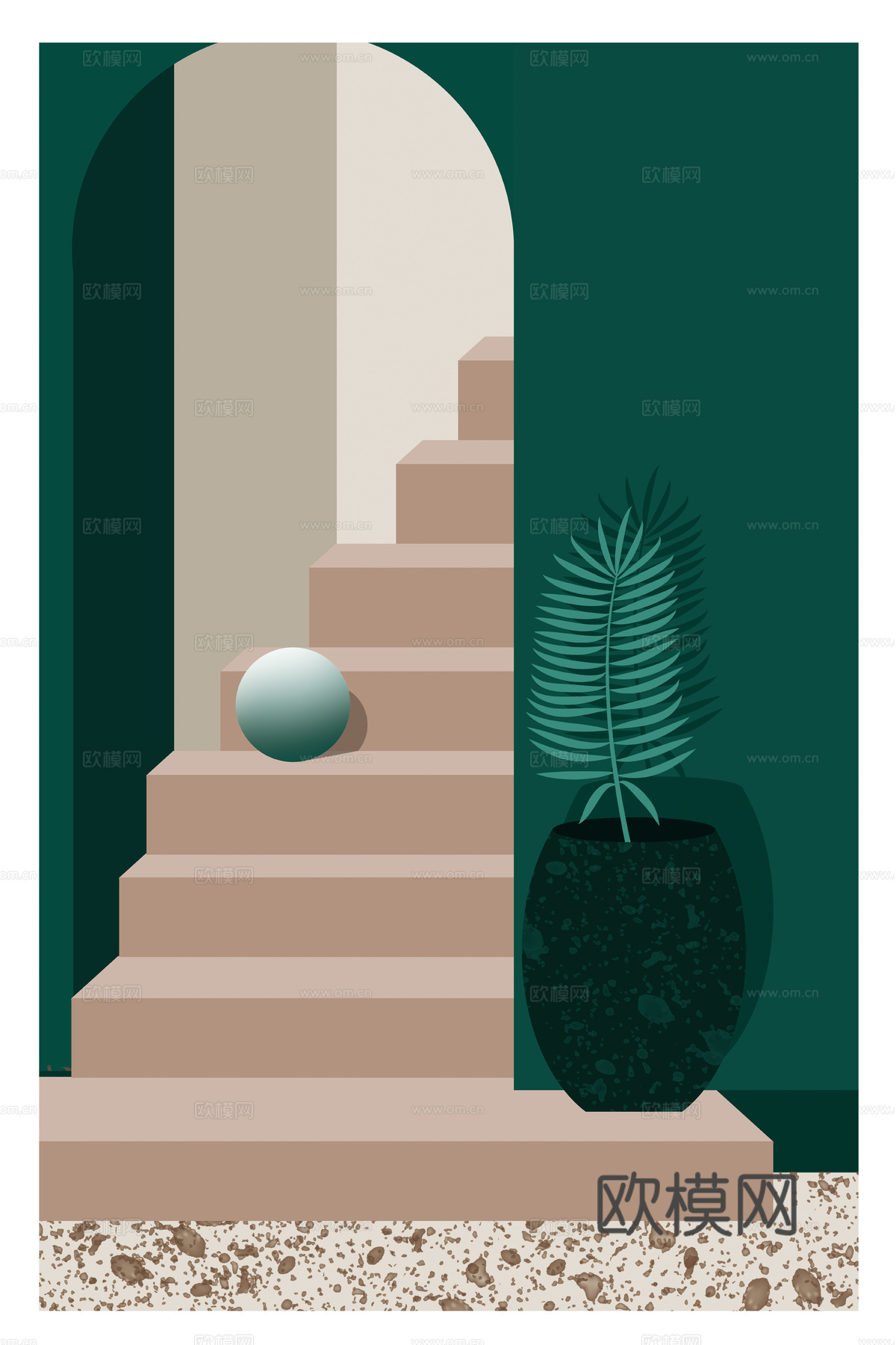 现代简约北欧风莫兰迪色系装饰画