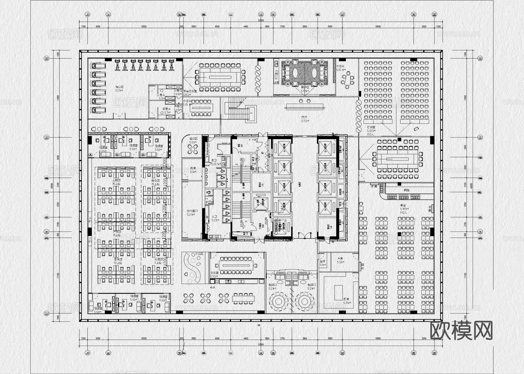 办公空间 会议室 办公室 工作室 工装图库 公司cad施工图