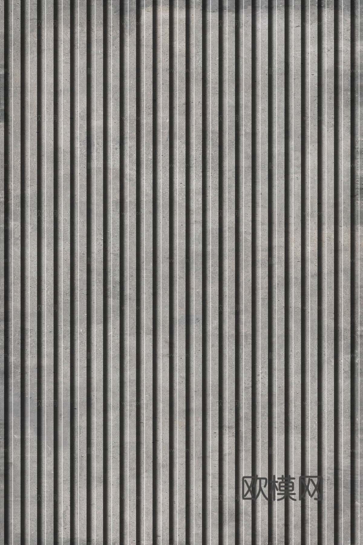 岩板石纹拉槽格栅长城板下载（渲染图8）