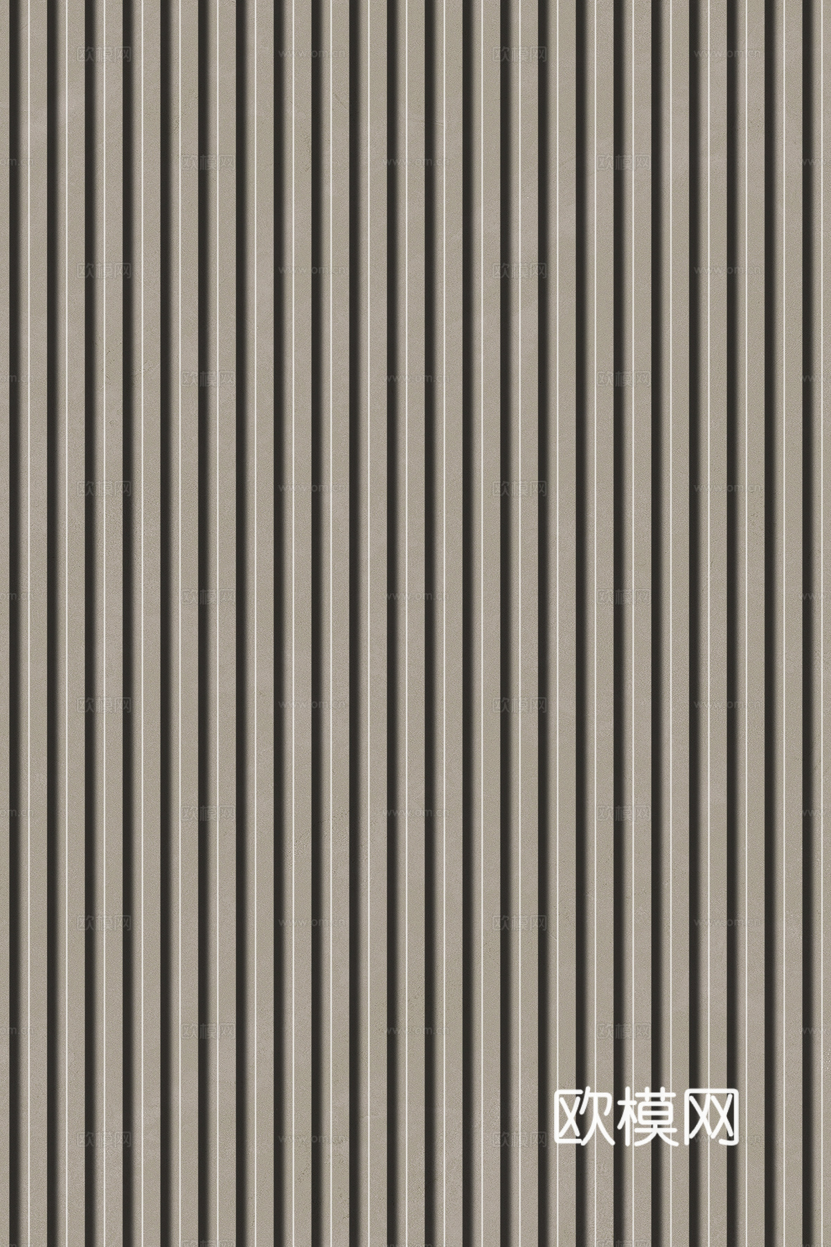 岩板石纹拉槽格栅长城板下载（渲染图4）