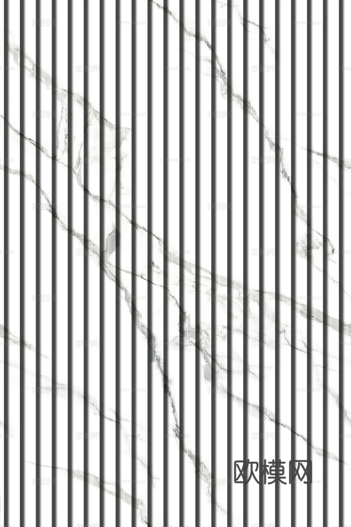 岩板大理石纹拉槽长城板格栅背景墙下载（渲染图2）