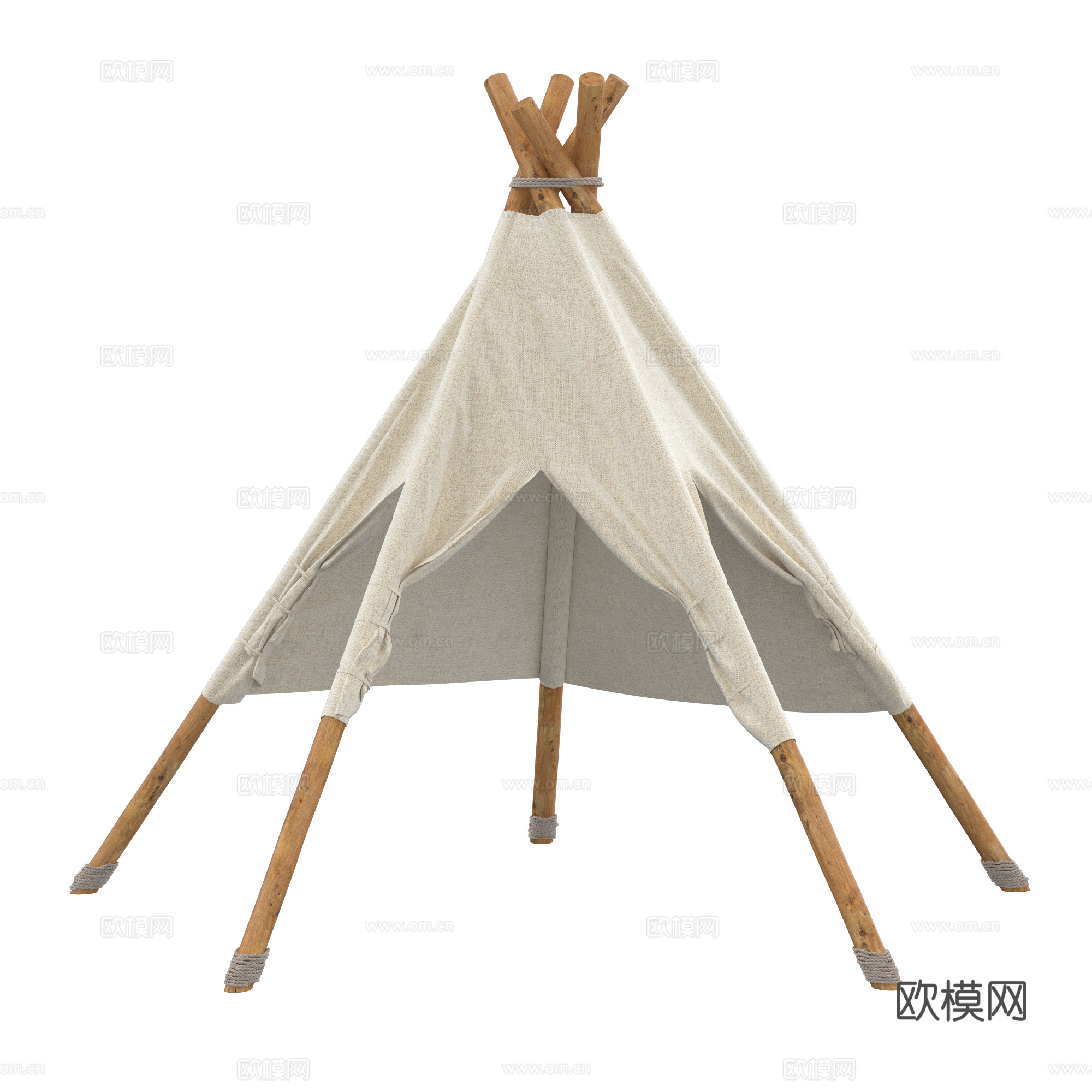 新中式侘寂户外遮阳篷 帐篷3d模型