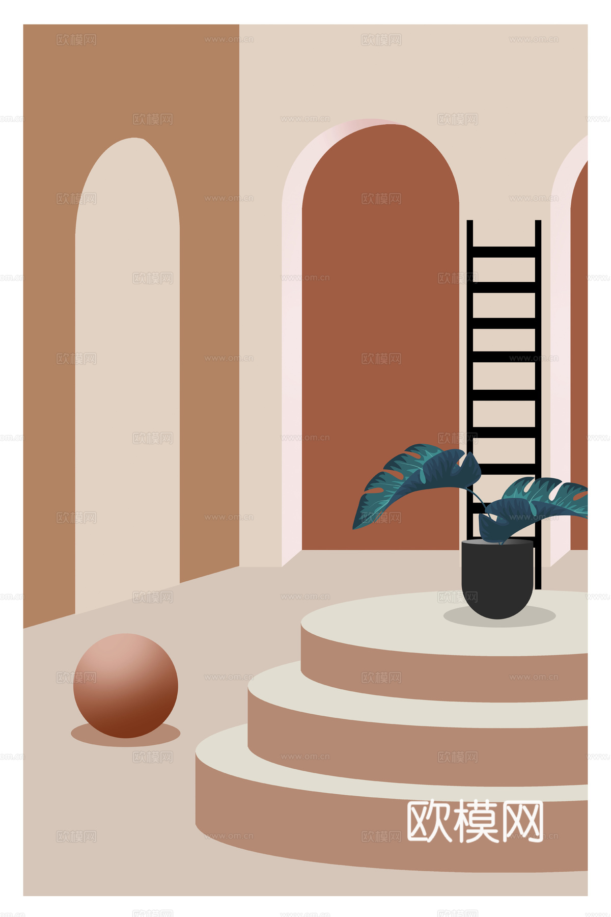 现代简约北欧风莫兰迪色系装饰画