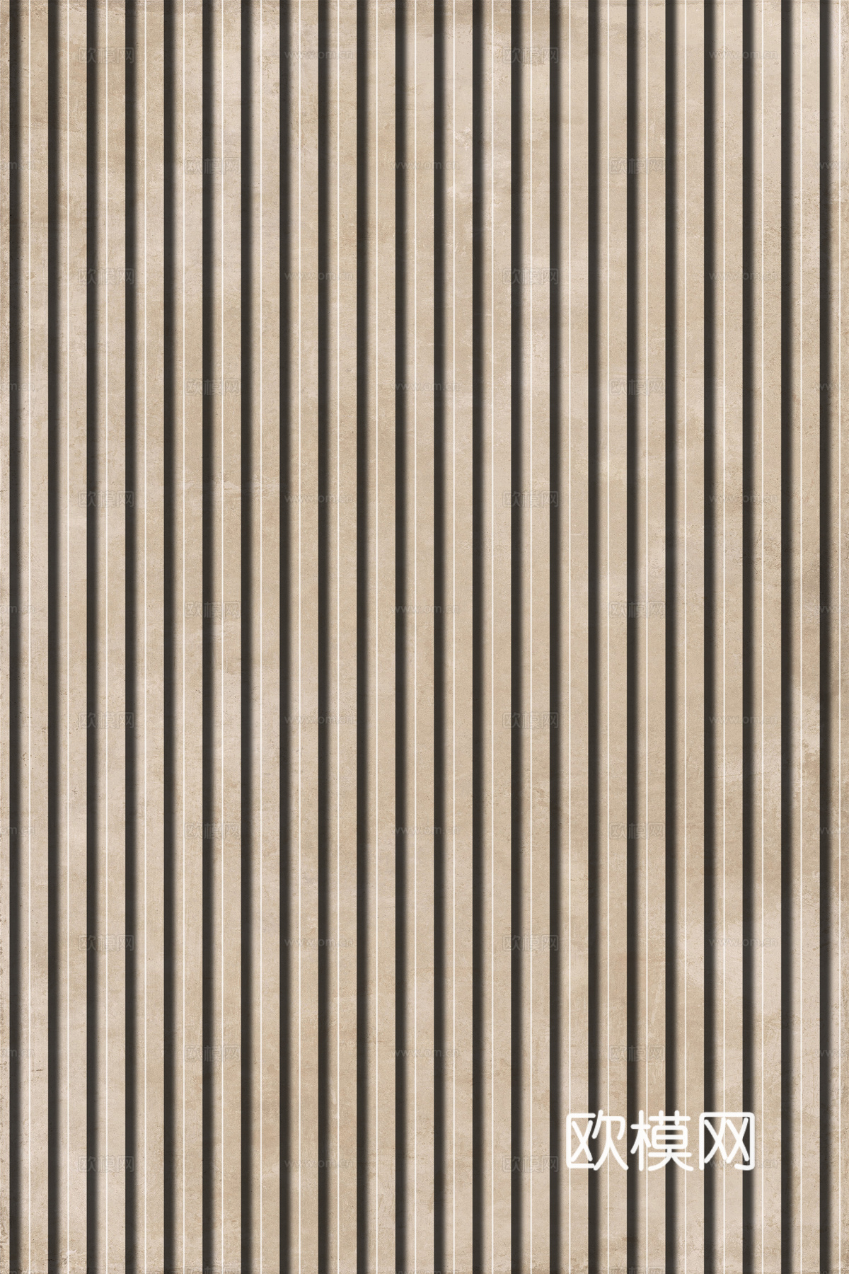 岩板石纹拉槽格栅长城板下载（渲染图7）