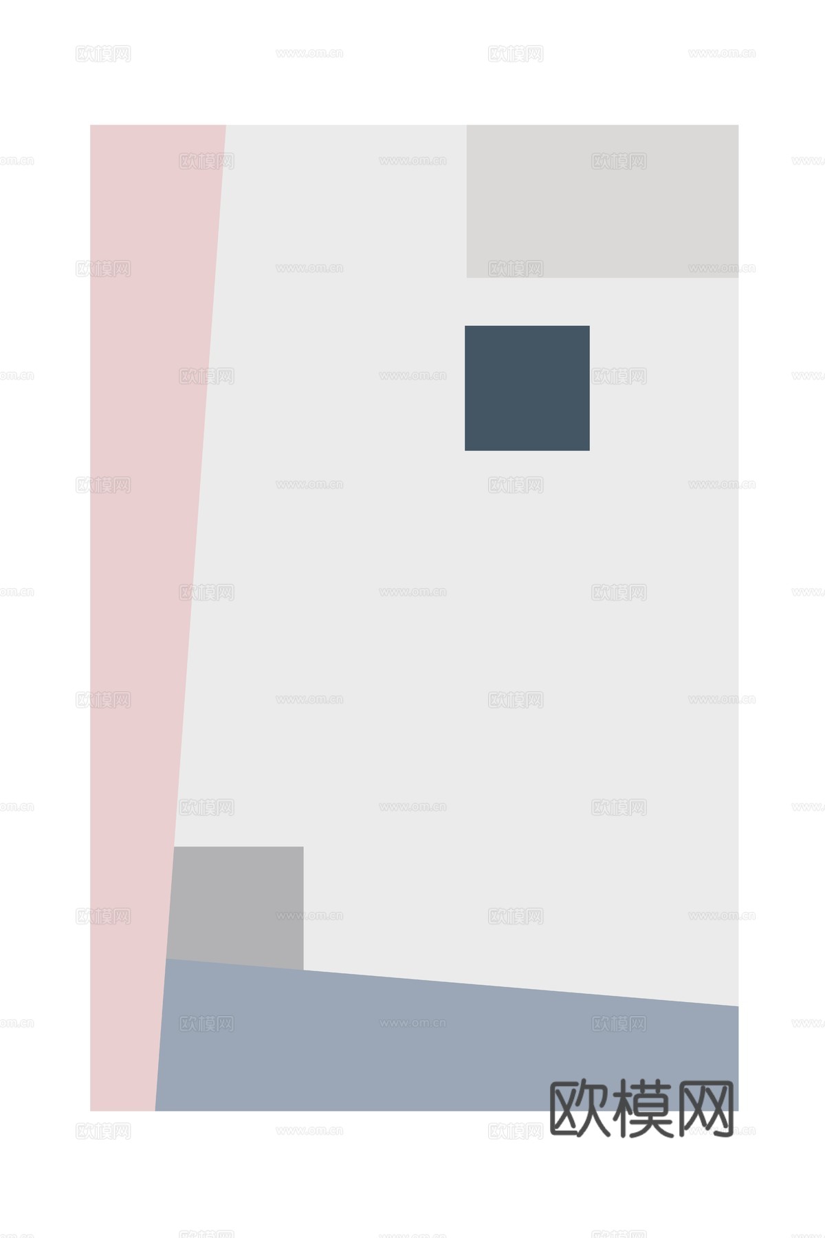 现代北欧简约抽象几何装饰画