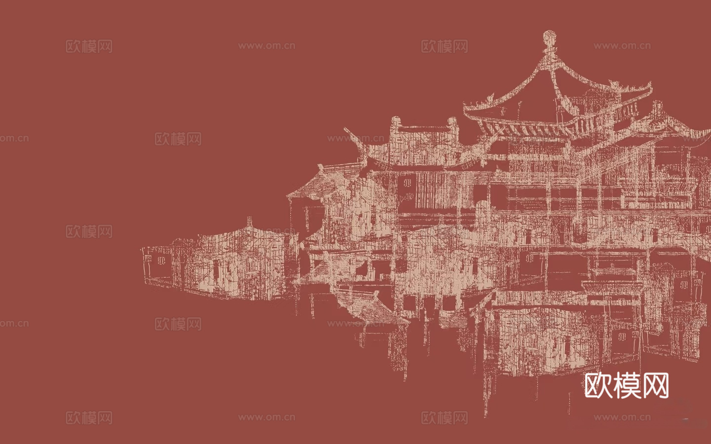 中式山水花鸟壁纸