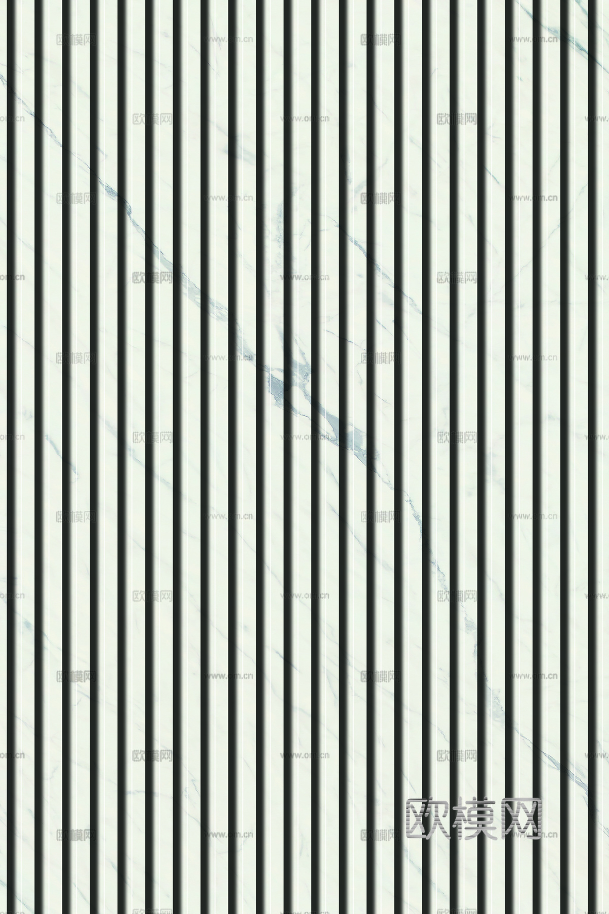 岩板大理石纹拉槽长城板格栅背景墙下载（渲染图3）