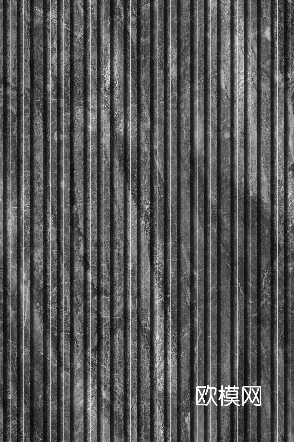 岩板石纹拉槽格栅长城板下载（渲染图8）