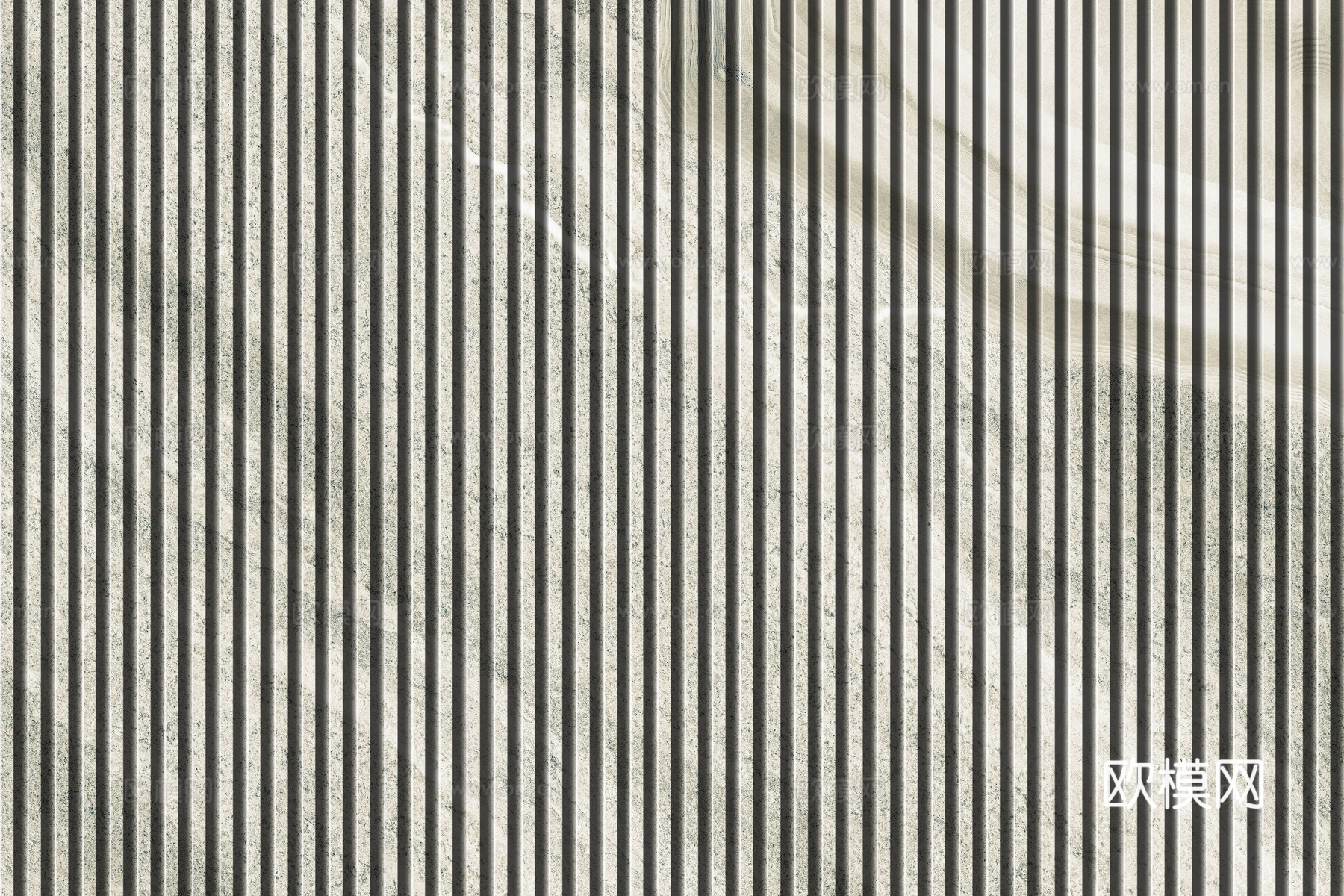 岩板大理石纹拉槽长城板格栅背景墙下载（渲染图8）