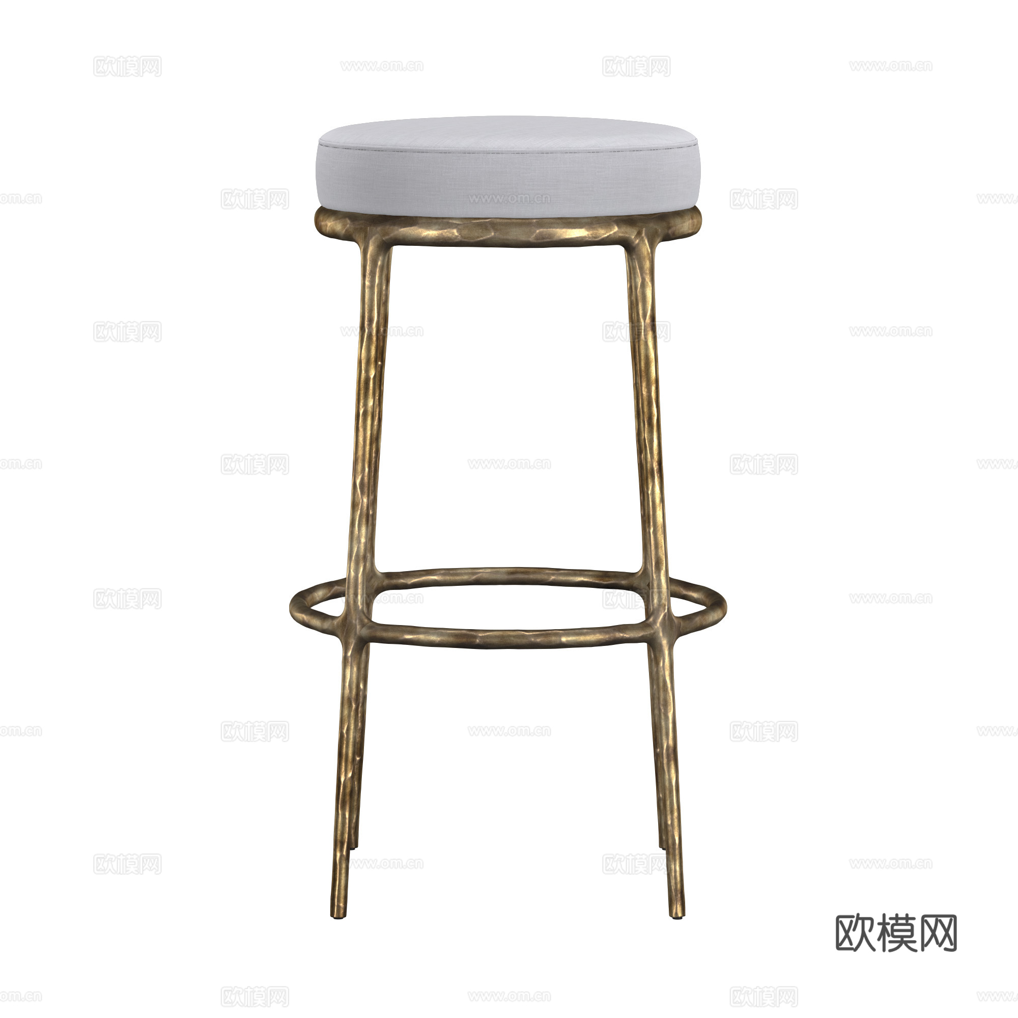 新中式轻奢吧台椅3d模型