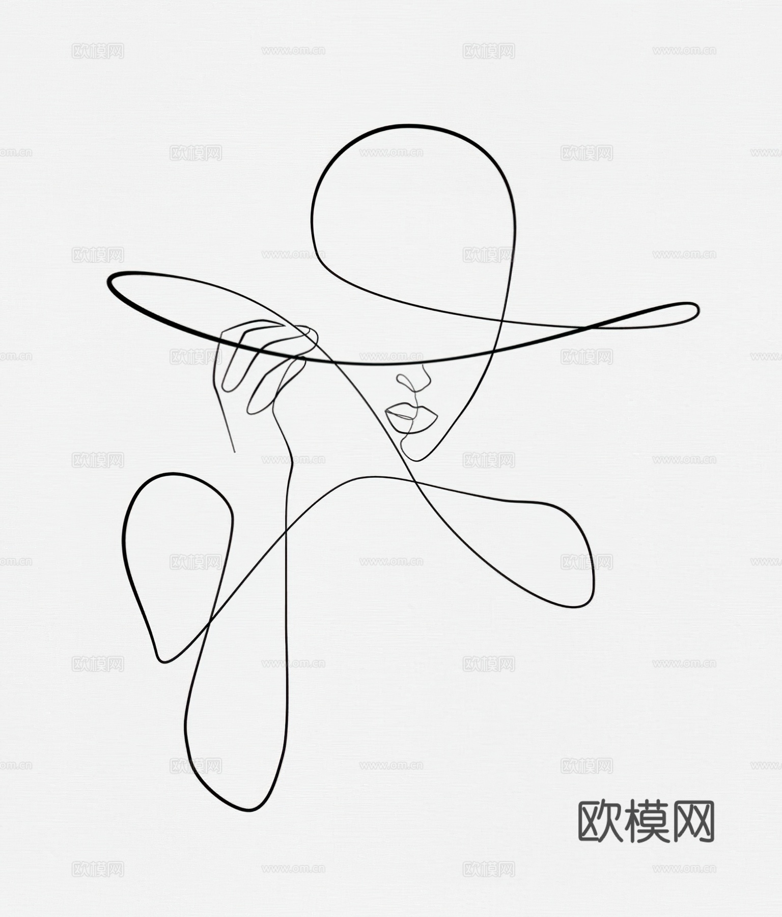 现代抽象装饰画贴图