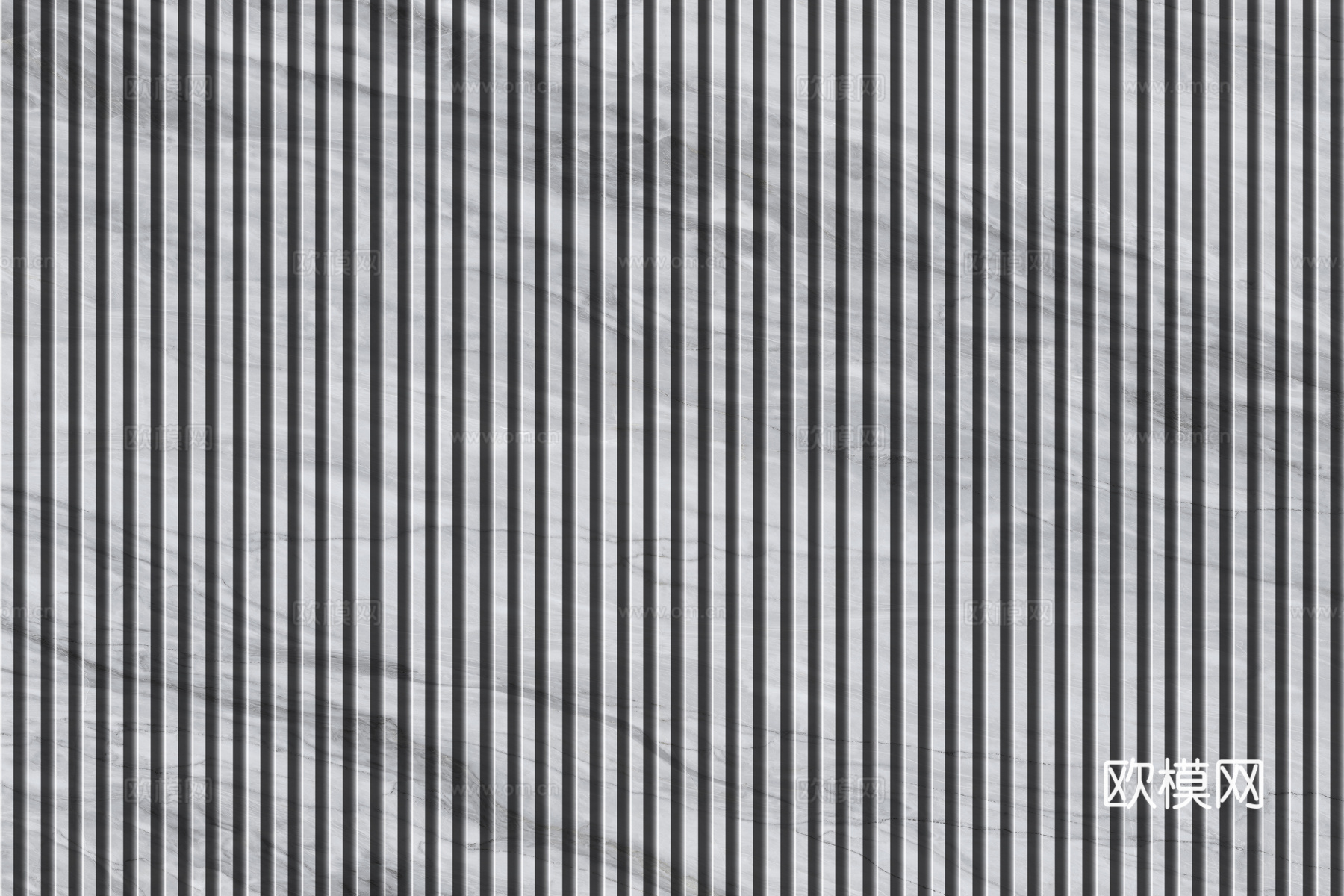 岩板大理石纹拉槽长城板格栅背景墙下载（渲染图5）