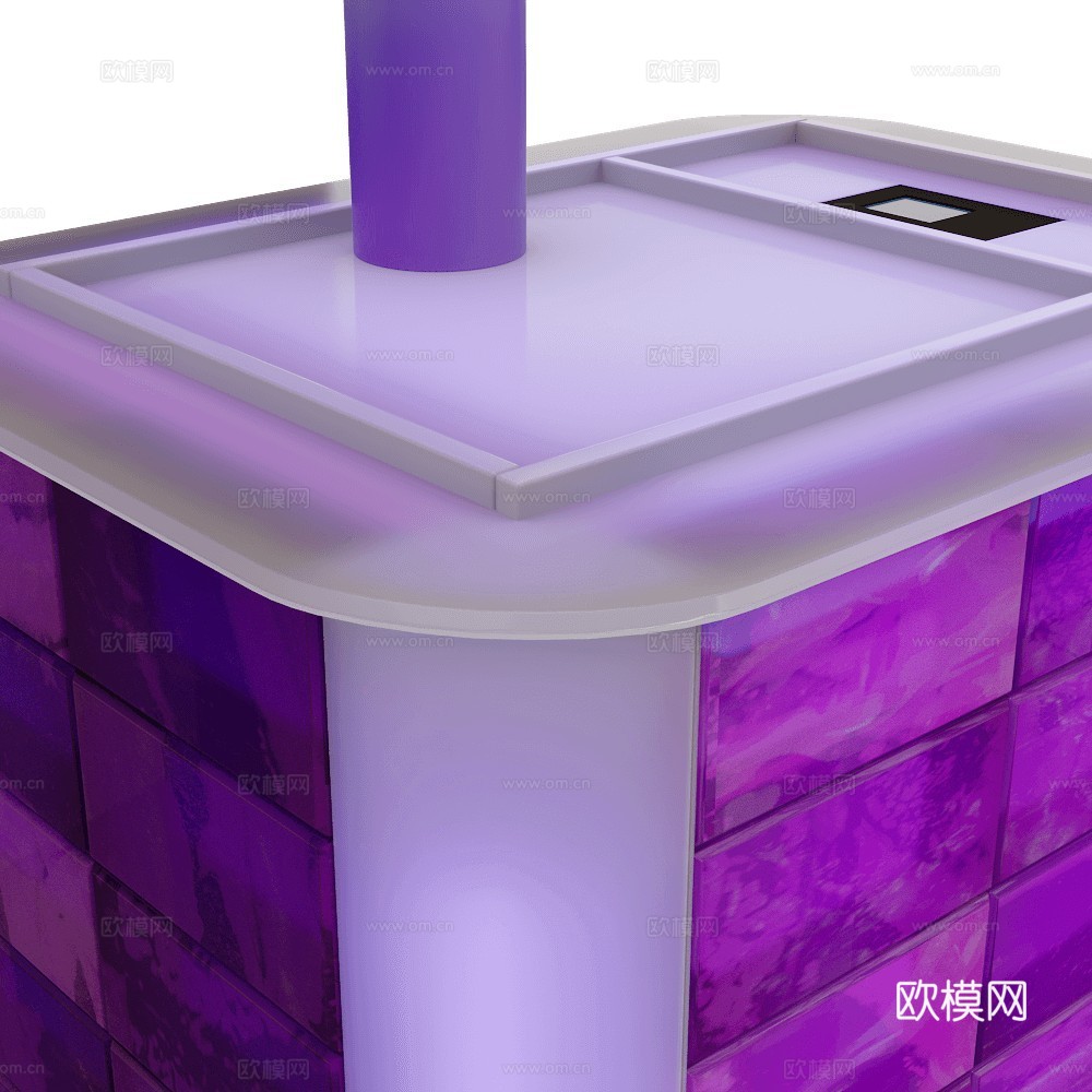 ISO 现代亚克力茶几 亚克力边几 方形茶几 方形边几3d模型