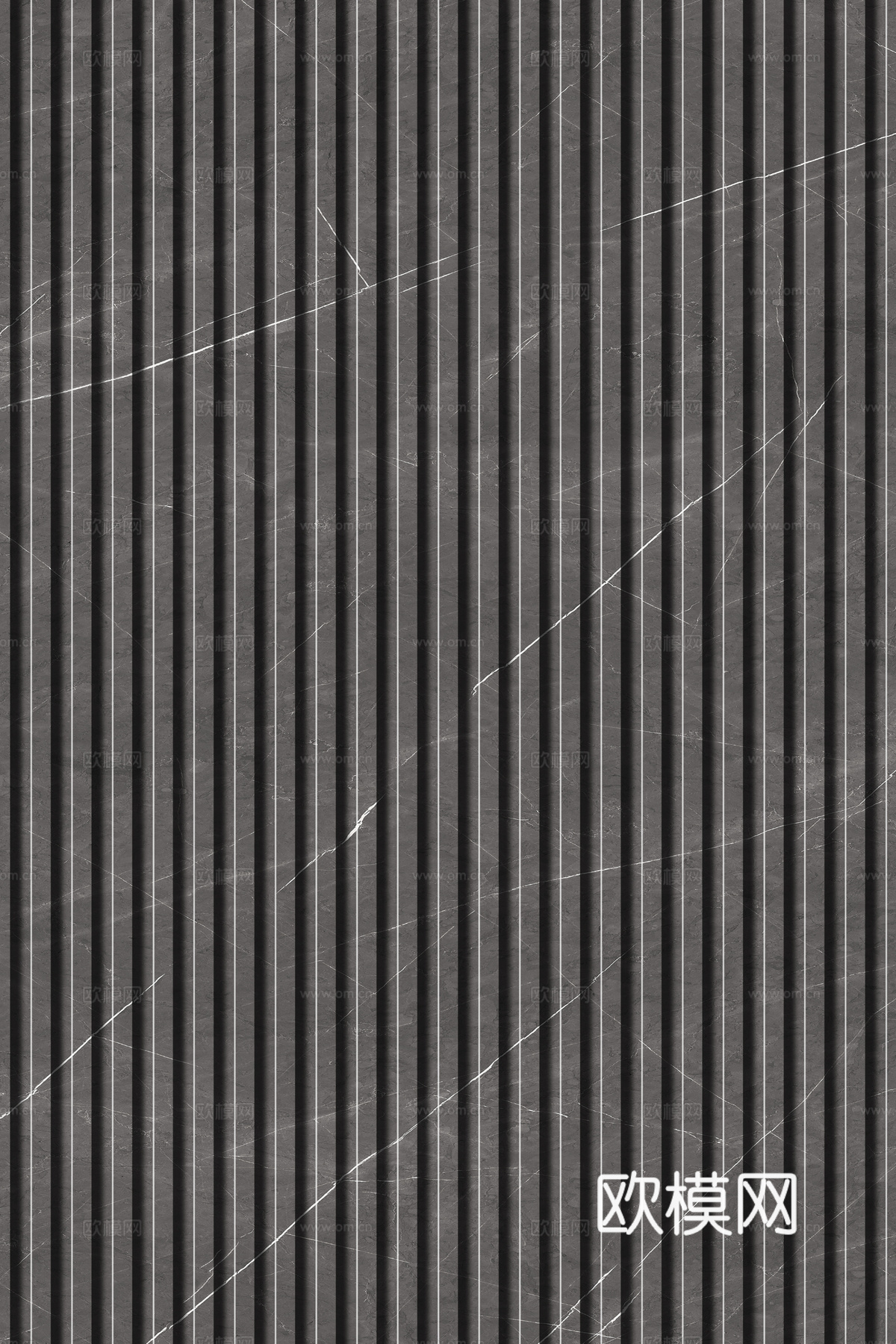 岩板石纹拉槽格栅长城板下载（渲染图1）