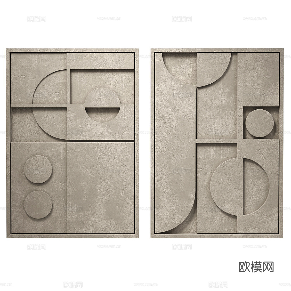 侘寂装饰挂画3d模型