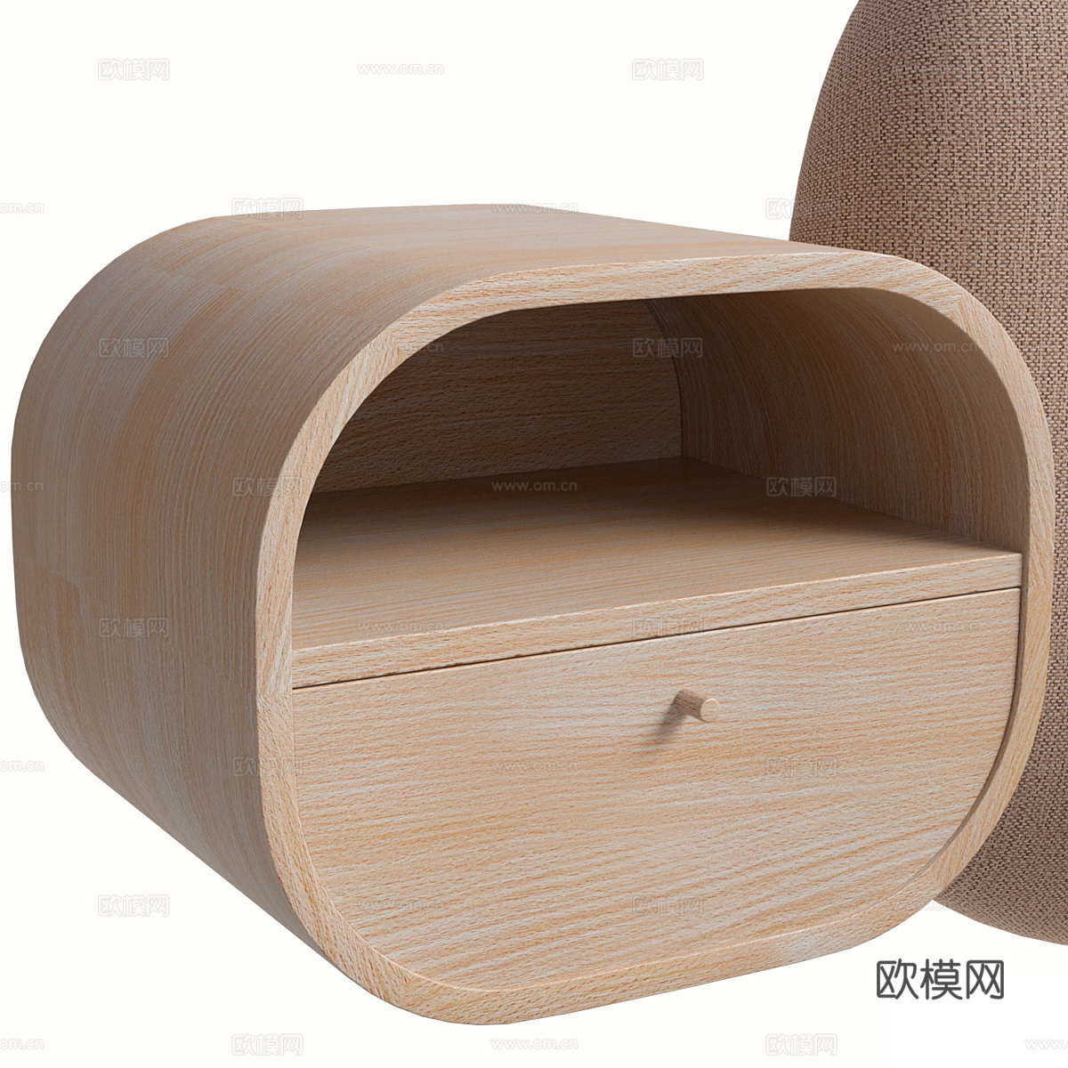 现代北欧儿童布艺床3d模型