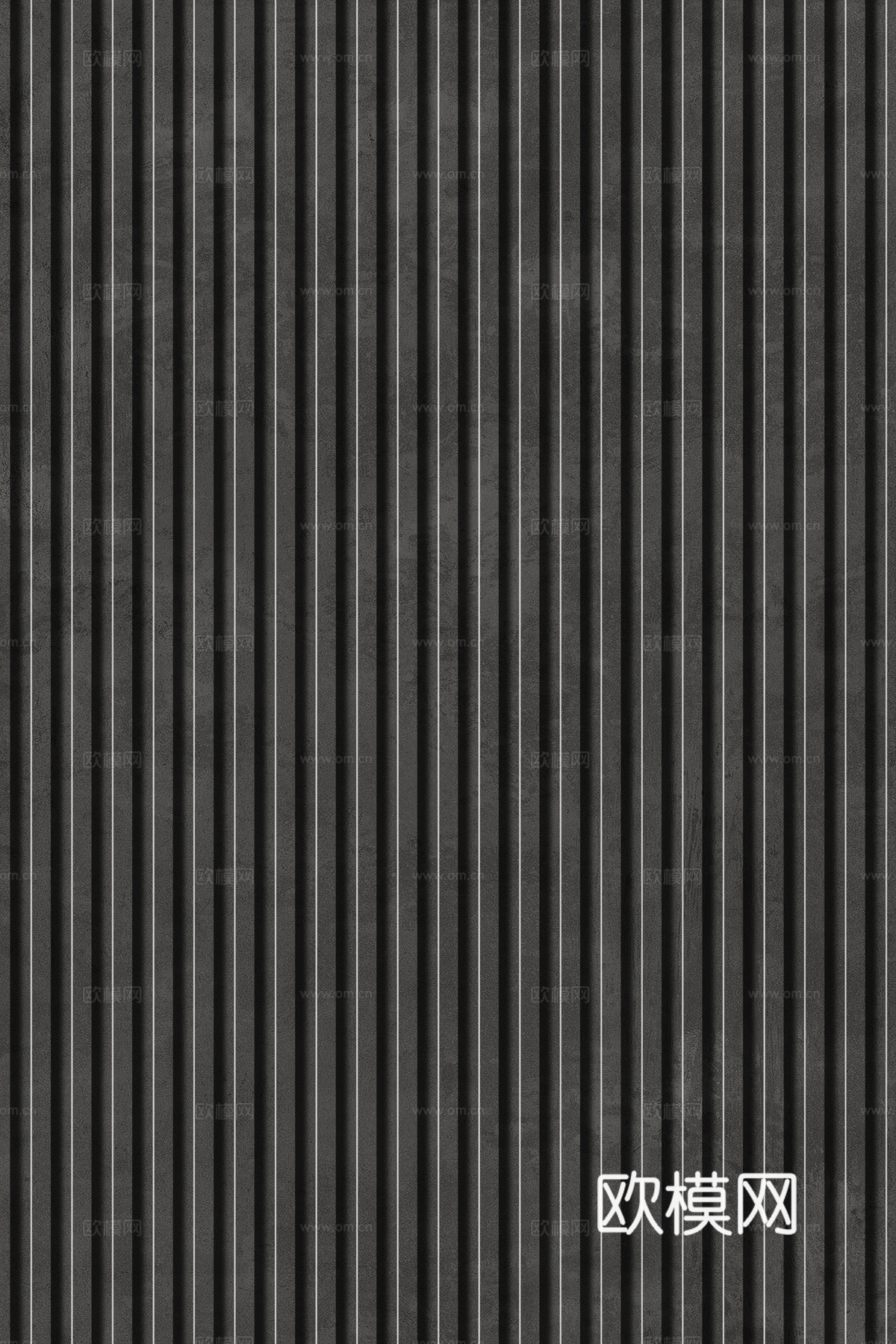 岩板石纹拉槽格栅长城板下载（渲染图1）