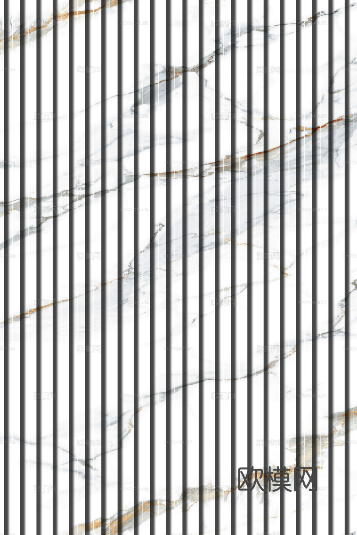 岩板石纹拉槽格栅长城板下载（渲染图2）