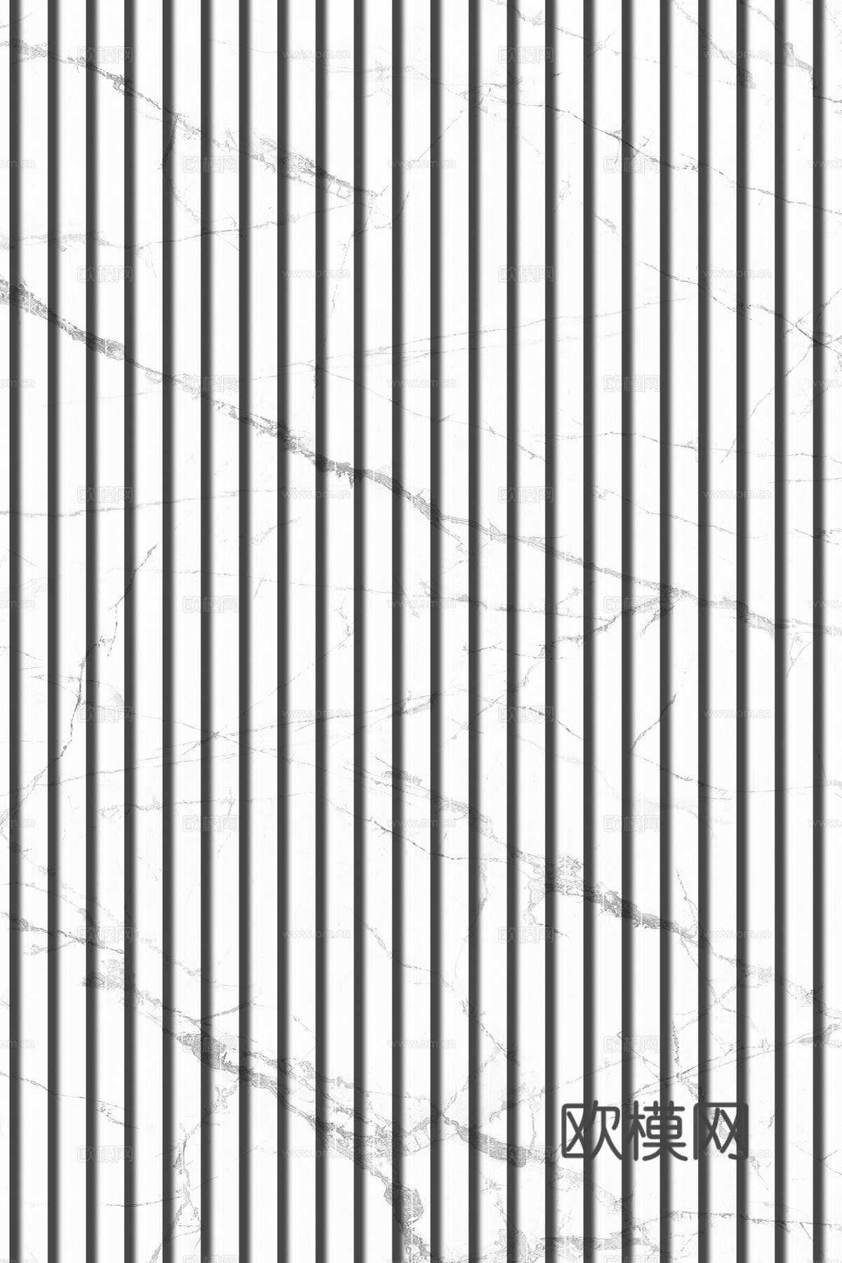 岩板大理石纹拉槽长城板格栅背景墙下载（渲染图2）