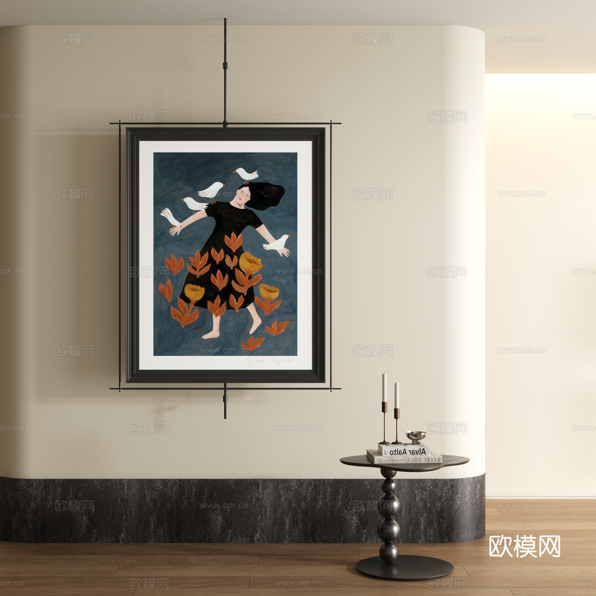 现代装饰画su模型