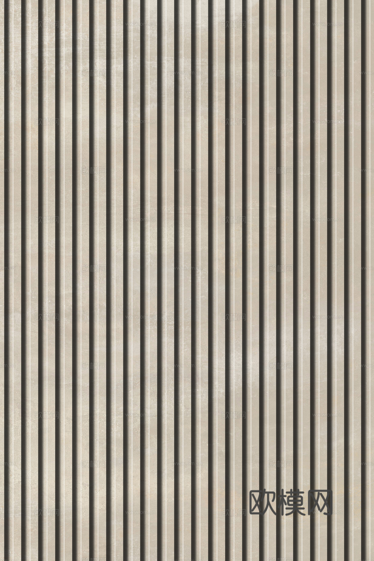 岩板石纹拉槽格栅长城板下载（渲染图3）