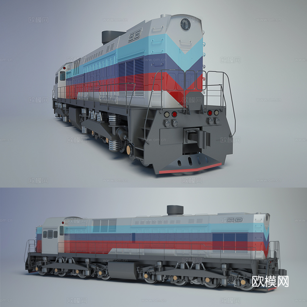 复古火车3d模型