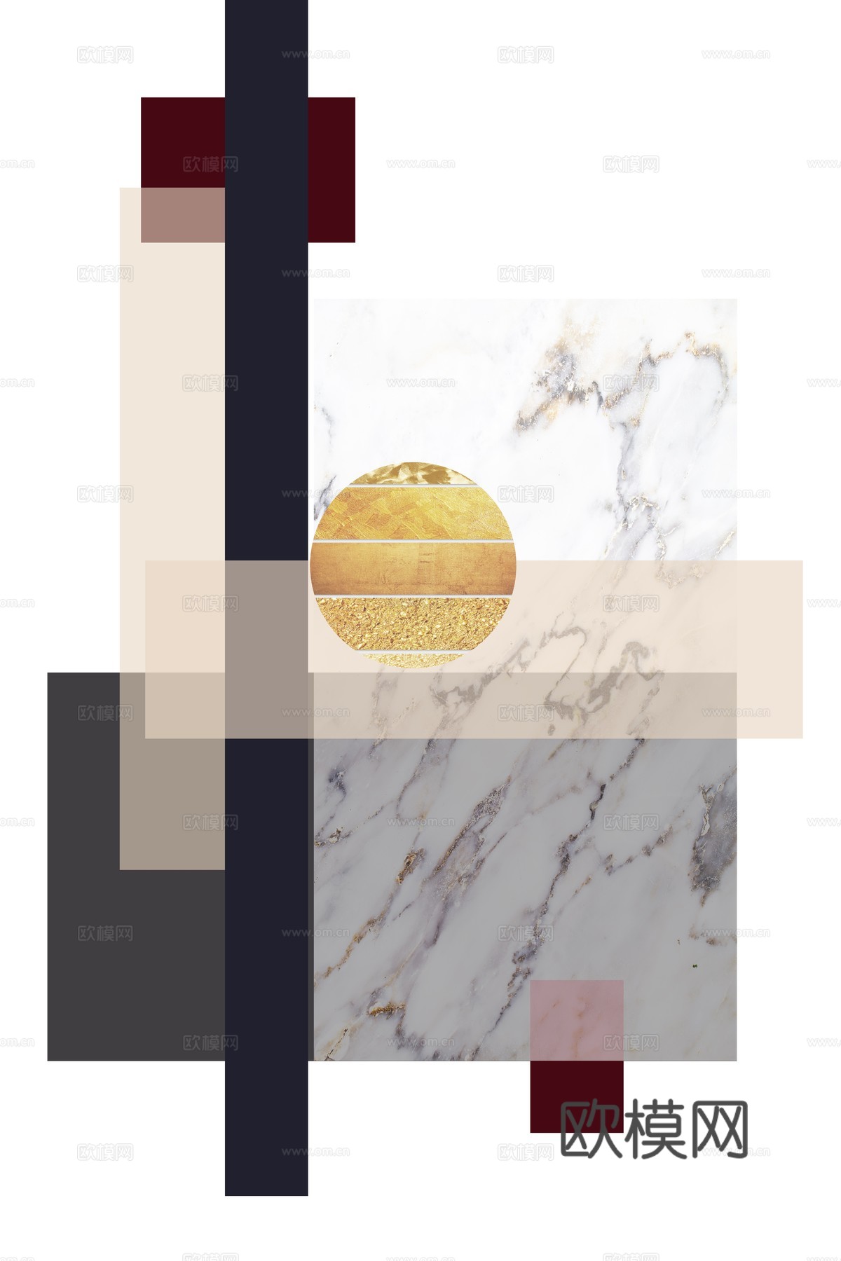 现代简约北欧抽象几何装饰画