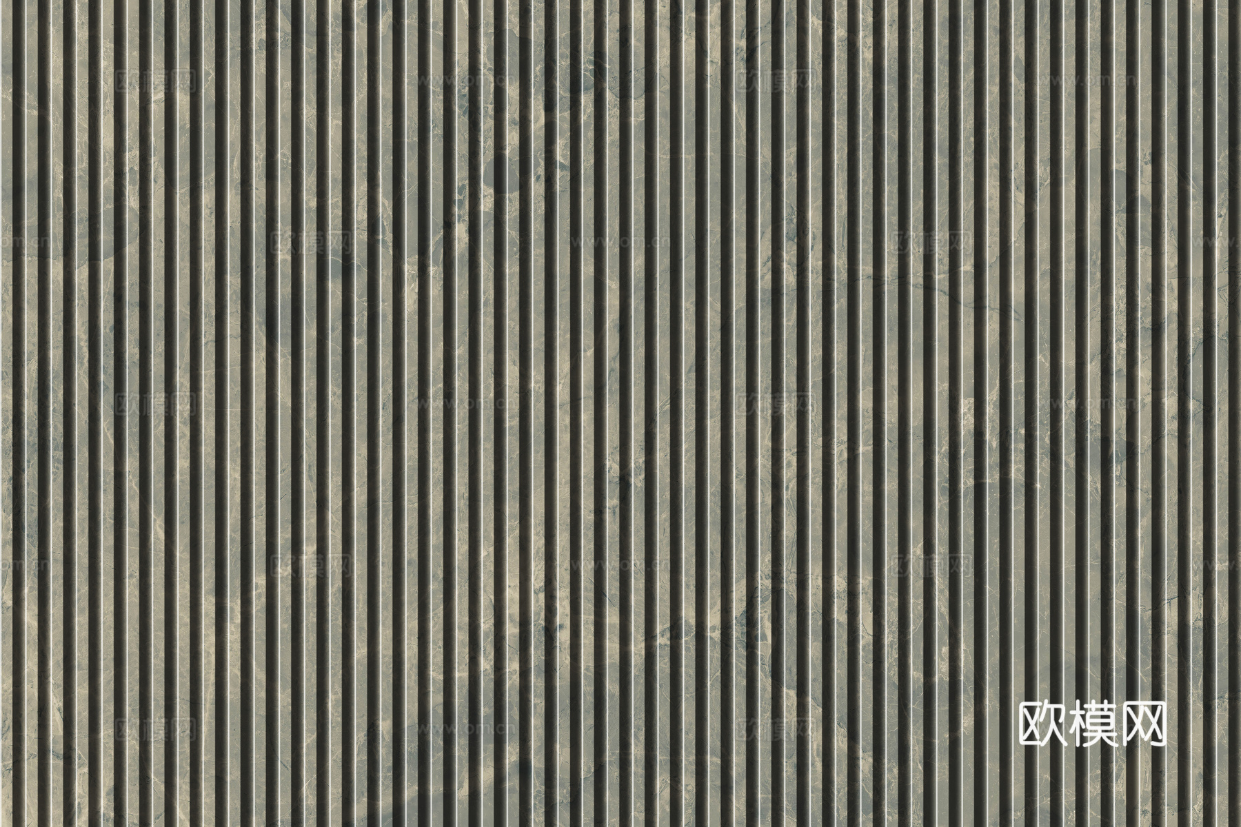 岩板大理石纹拉槽长城板格栅背景墙下载（渲染图6）