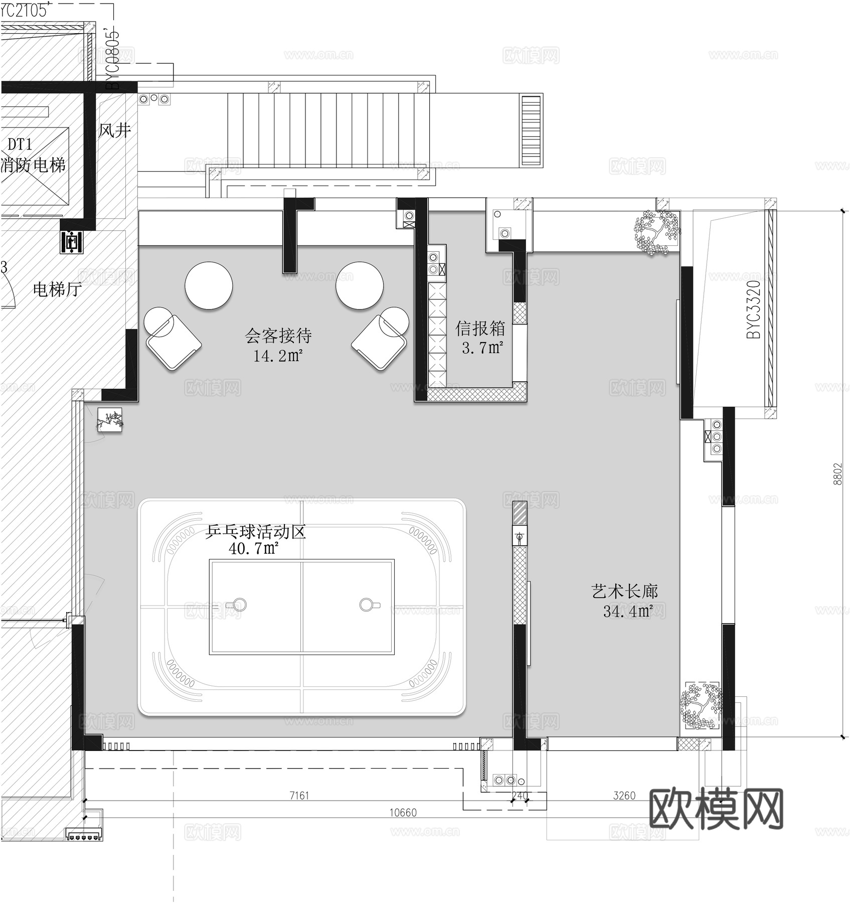 乒乓球活动区cad施工图