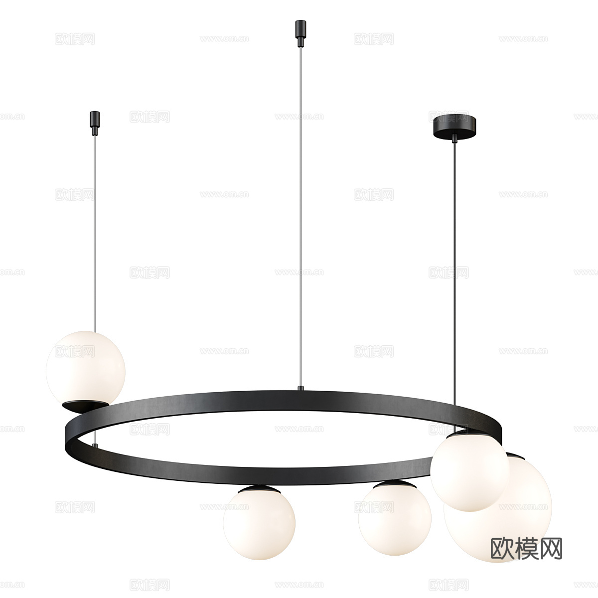 现代意式极简装饰吊灯3d模型