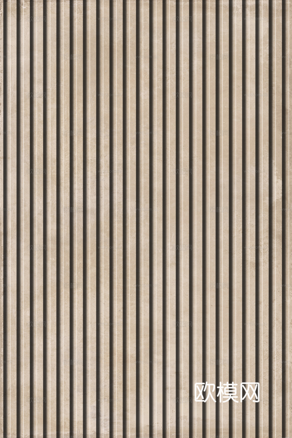 岩板石纹拉槽格栅长城板下载（渲染图4）