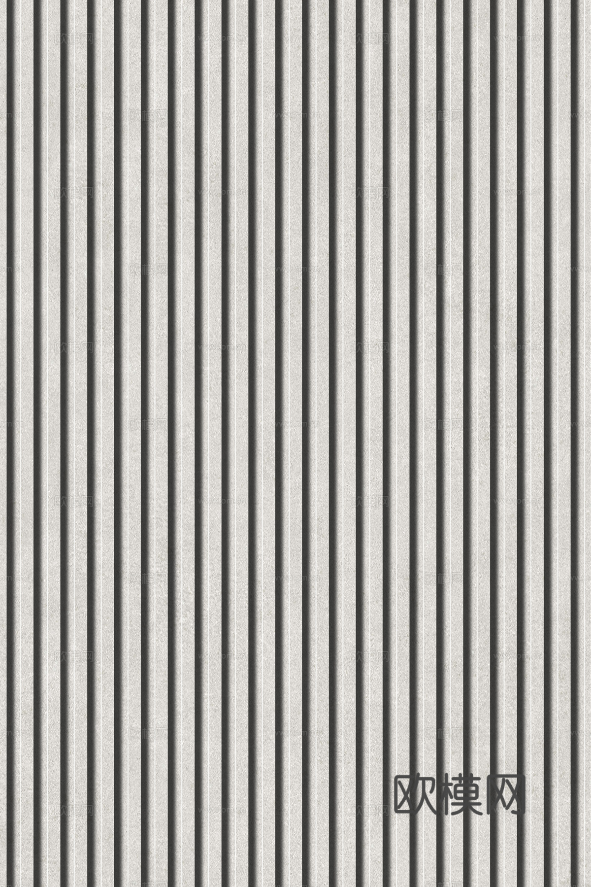 岩板石纹拉槽格栅长城板下载（渲染图3）