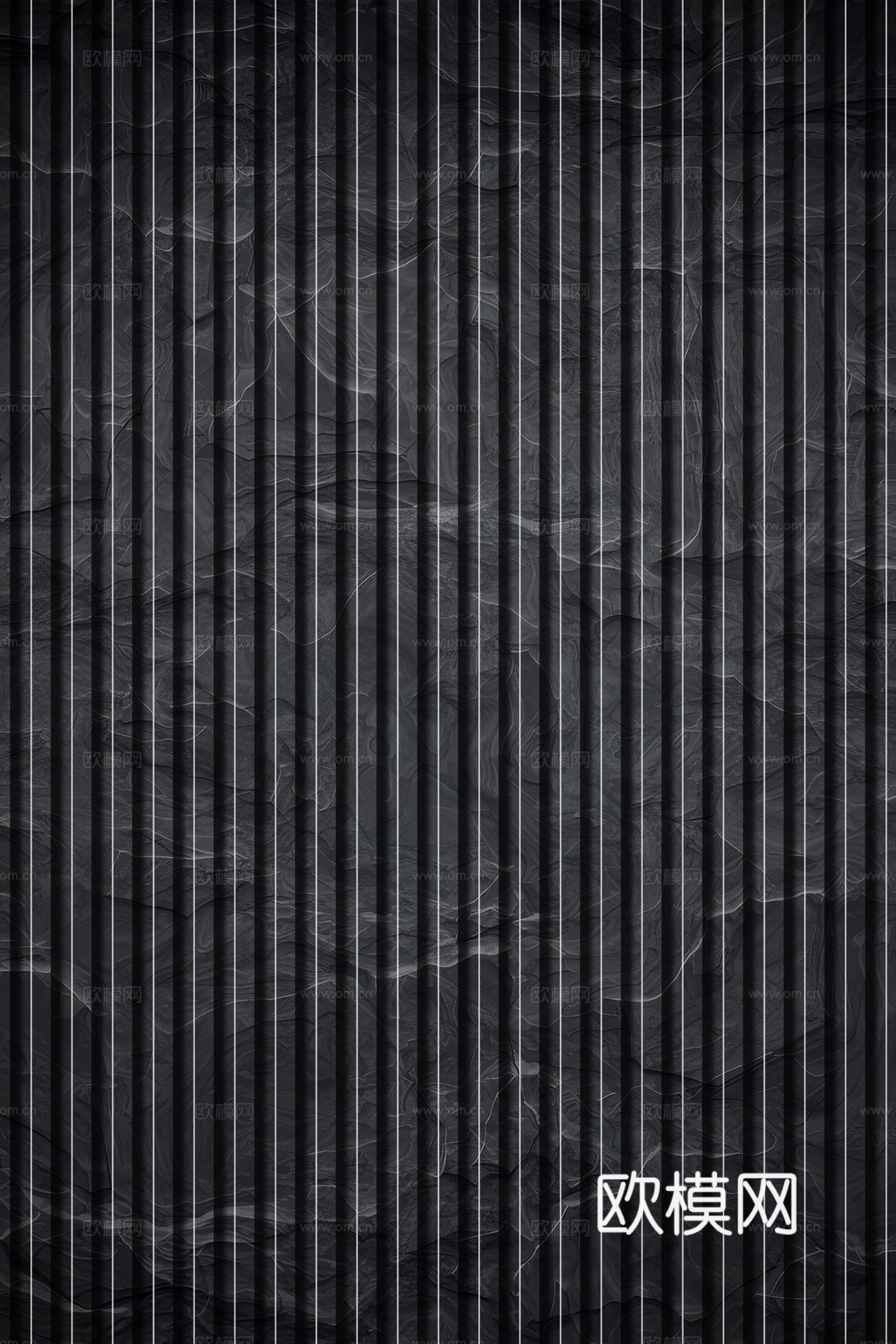 岩板石纹拉槽格栅长城板下载（渲染图3）