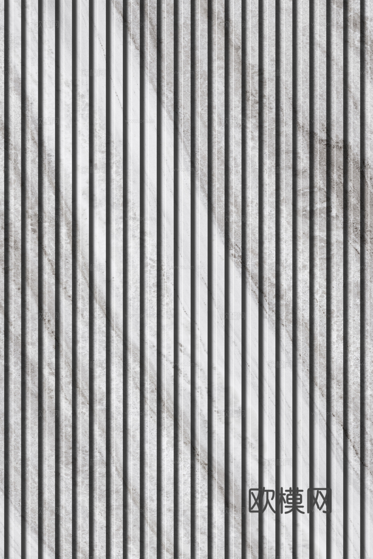 岩板石纹拉槽格栅长城板下载（渲染图3）