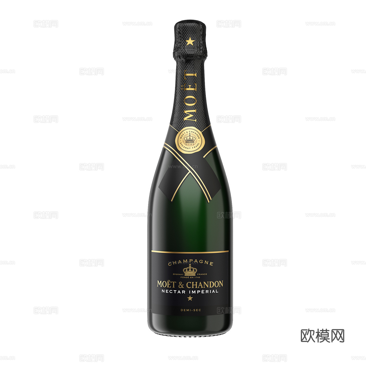 Moet 香槟 酒 酒瓶 红酒 白葡萄酒3d模型