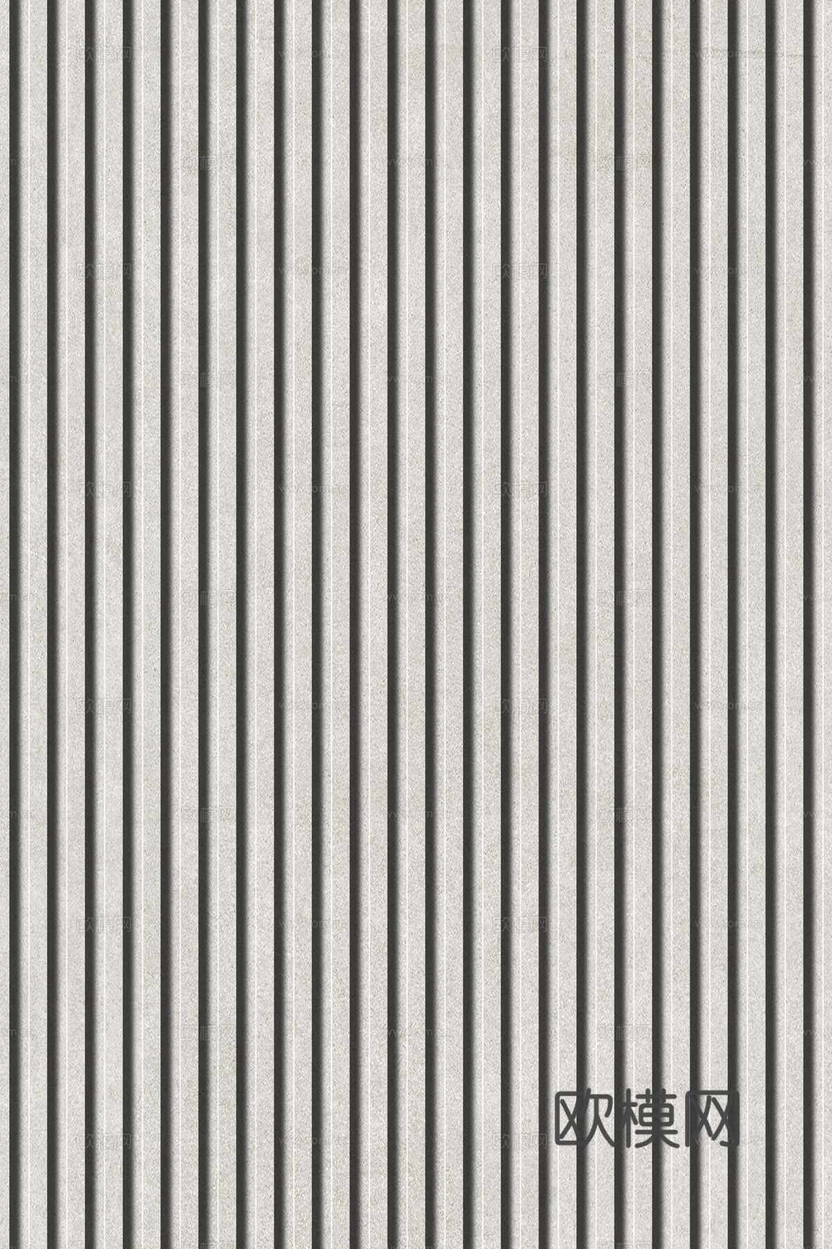 岩板石纹拉槽格栅长城板下载（渲染图5）