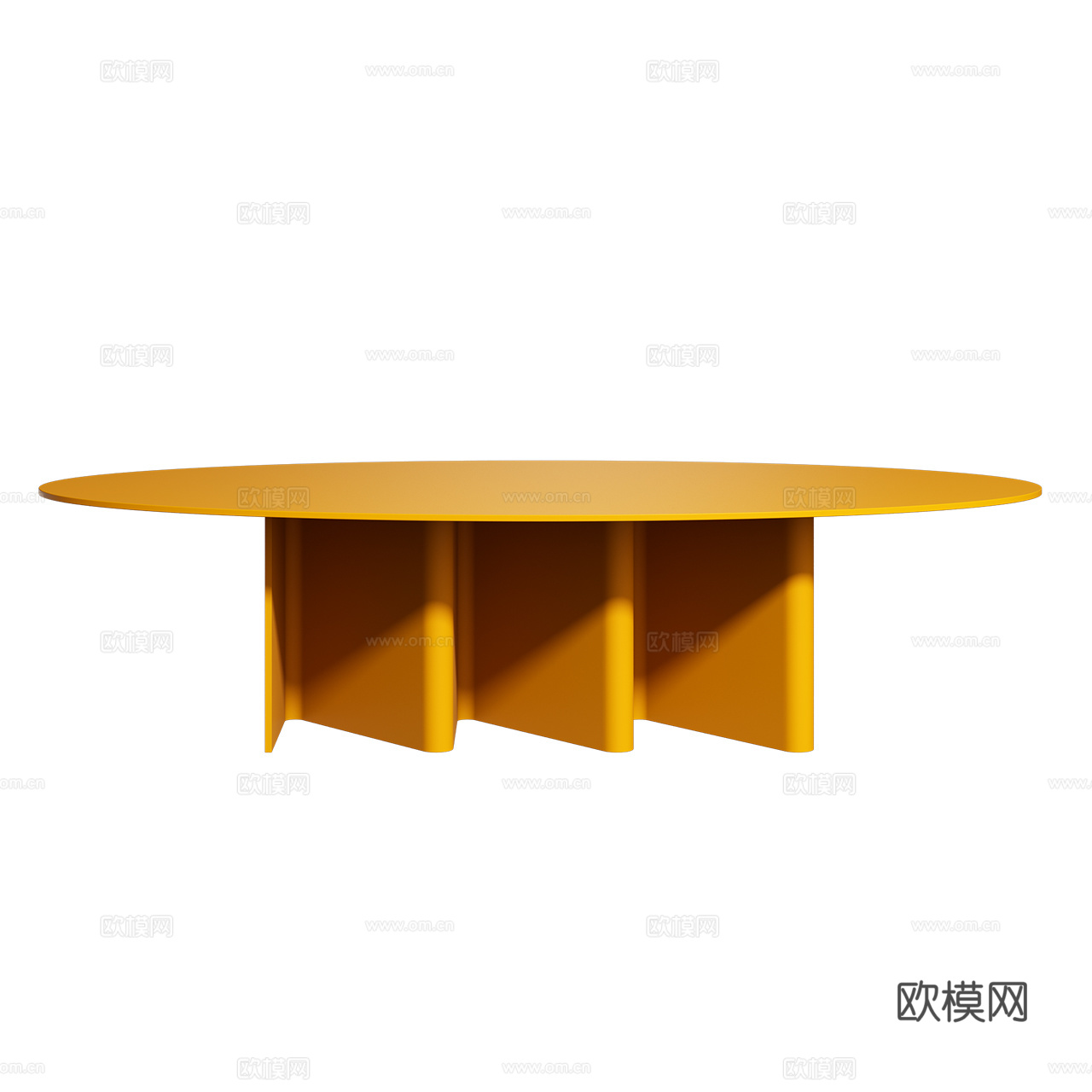 Miniforms 极简餐桌 椭圆形餐桌 意式餐桌 长餐桌3d模型