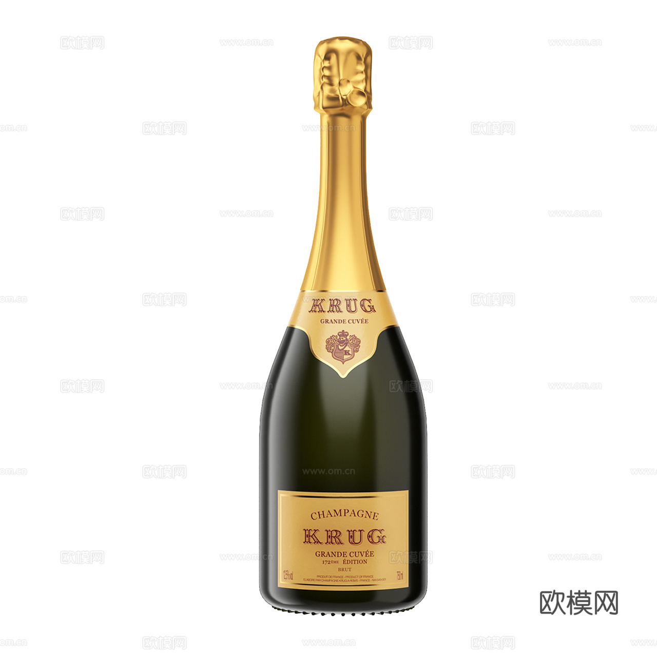 Krug 香槟 酒 酒瓶 红酒 白葡萄酒3d模型