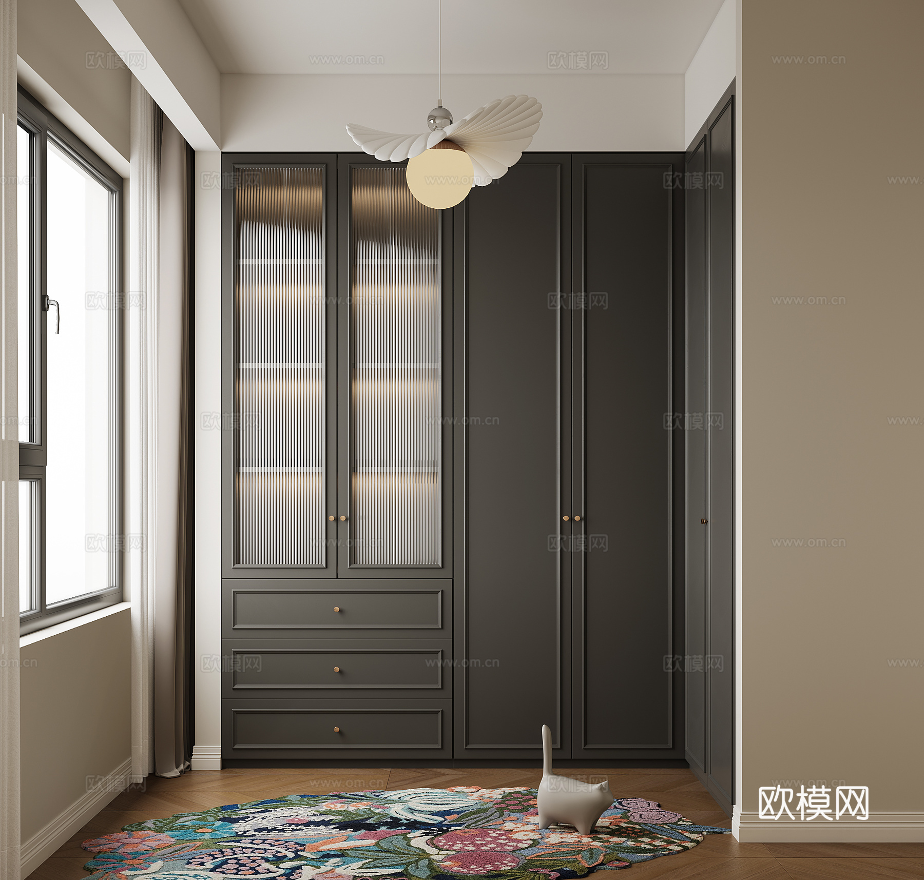 法式家居衣帽间3d模型
