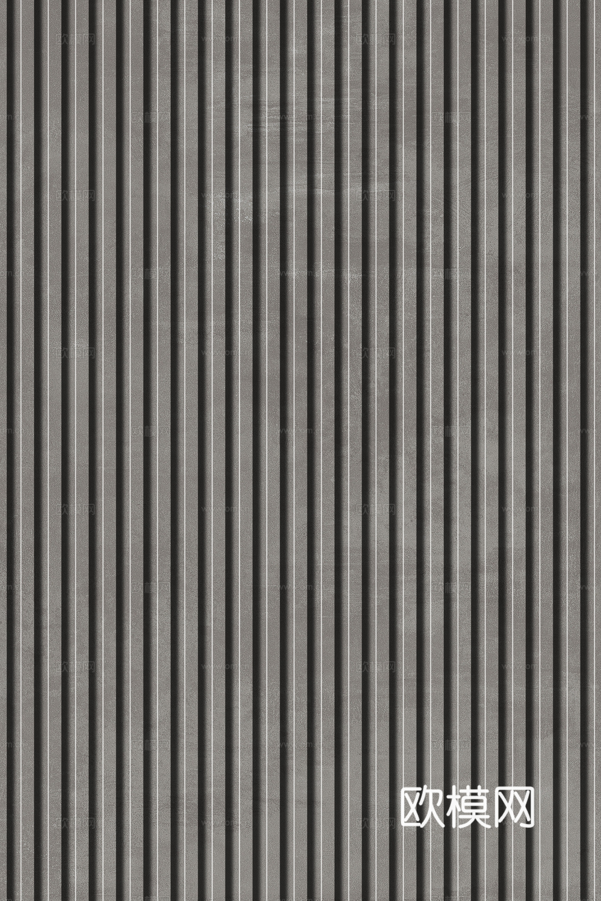 岩板石纹拉槽格栅长城板下载（渲染图3）