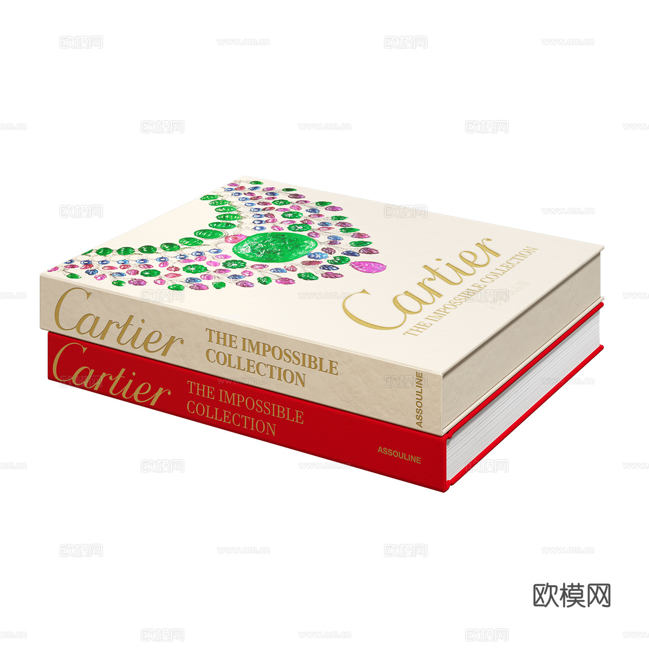 Cartier 书 书架 杂志 书架摆件 装饰品摆件3d模型