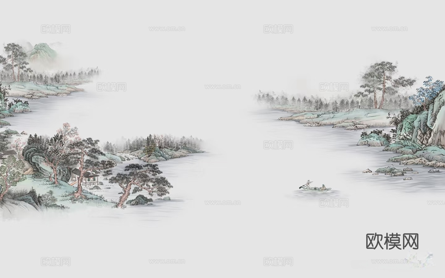 中式山水花鸟壁纸