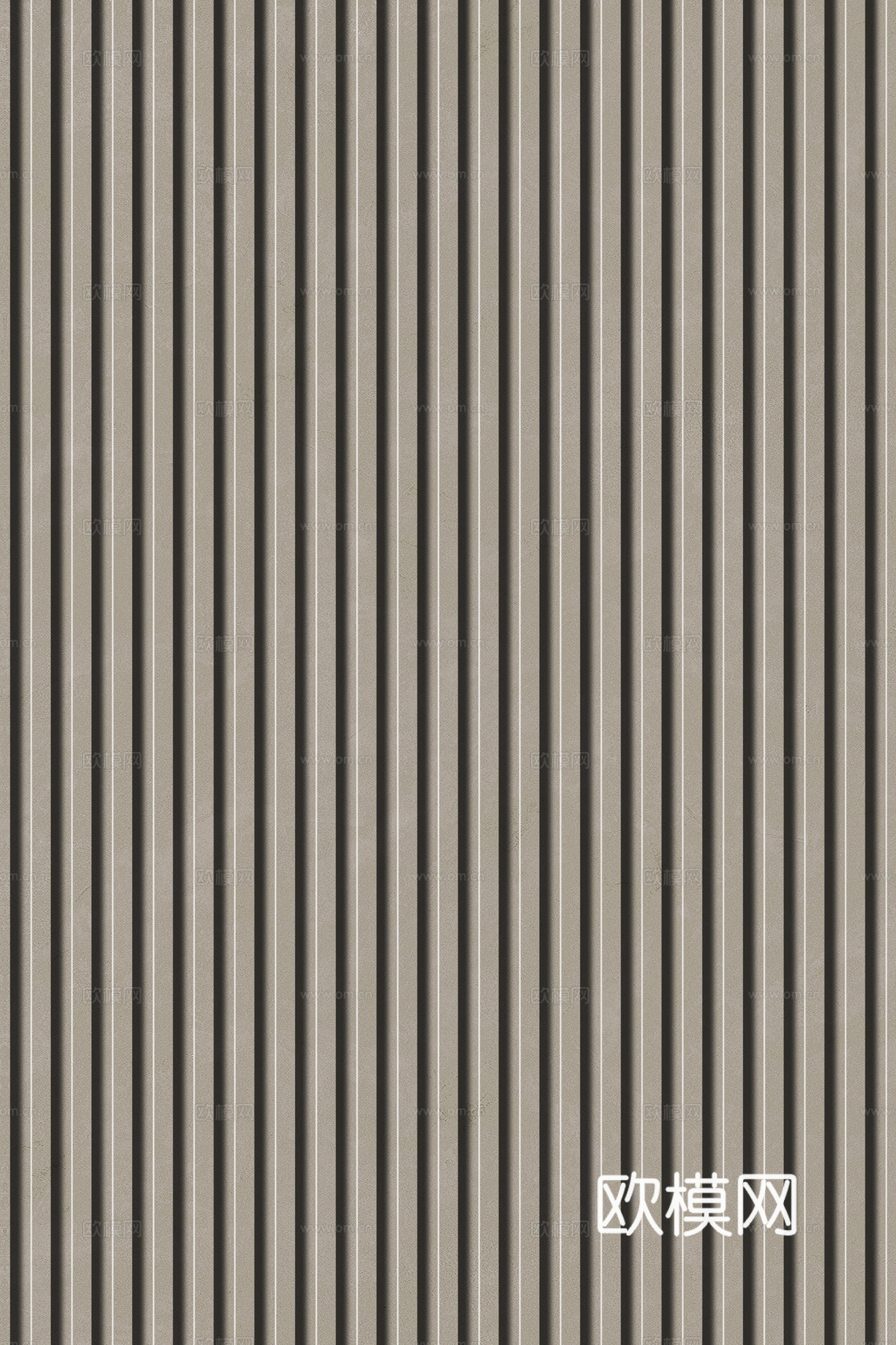 岩板石纹拉槽格栅长城板下载（渲染图1）