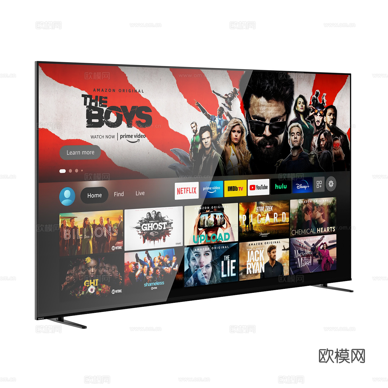 Sony 索尼 Bravia 8电视机 极简电视 无边框电视3d模型