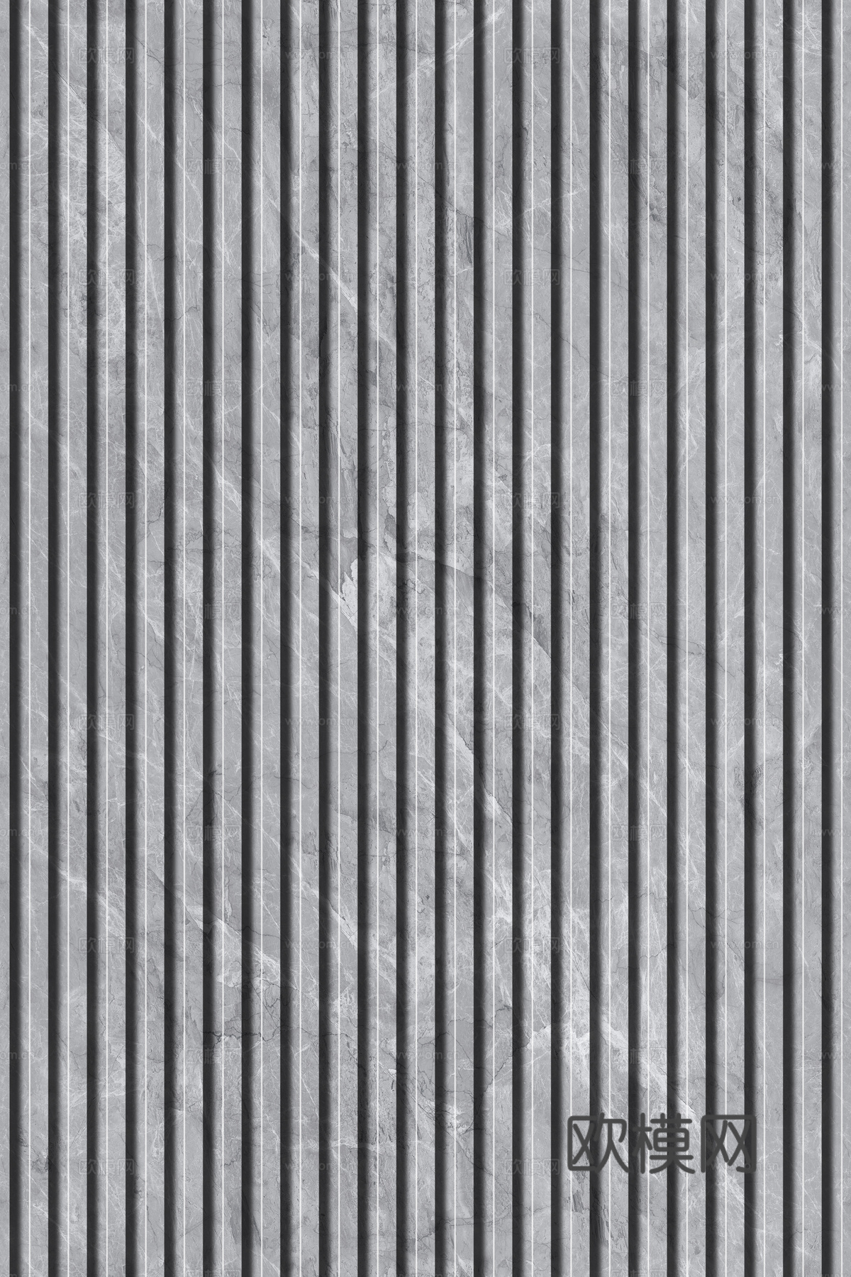 岩板石纹拉槽格栅长城板下载（渲染图8）