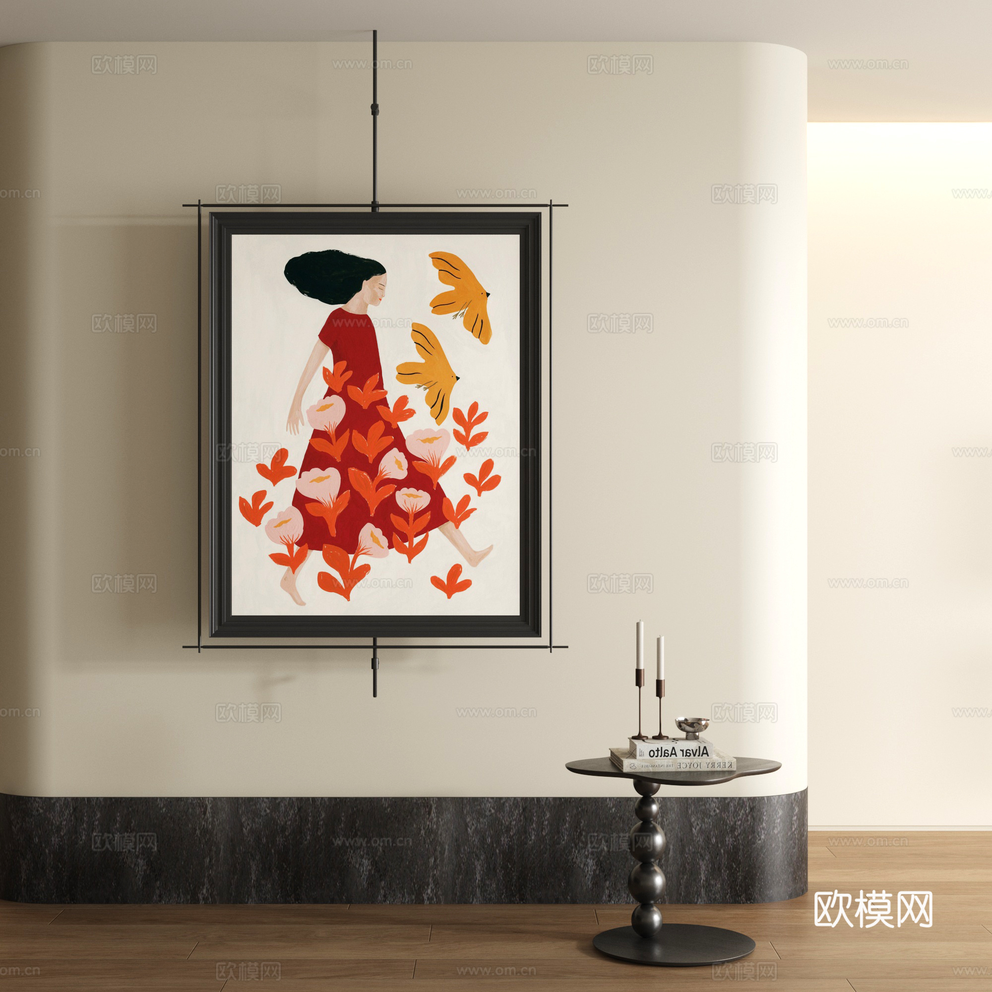 现代装饰画su模型