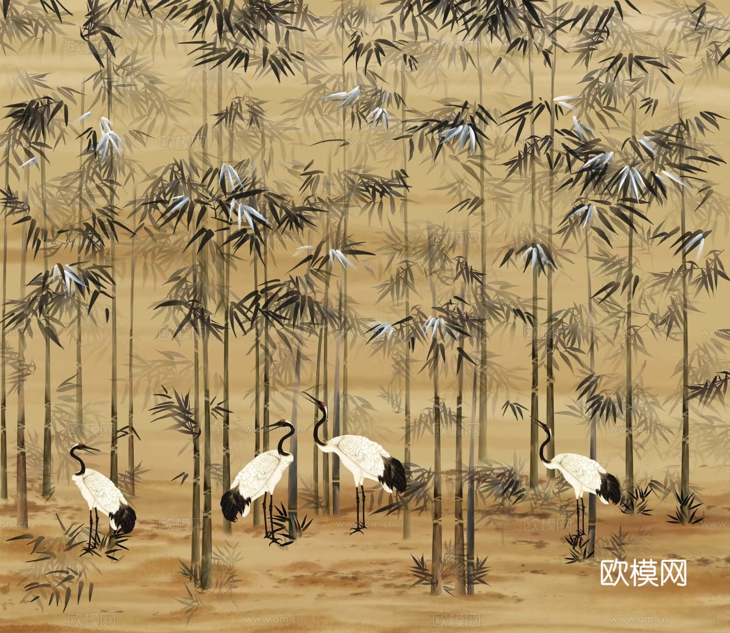 中式山水花鸟壁纸