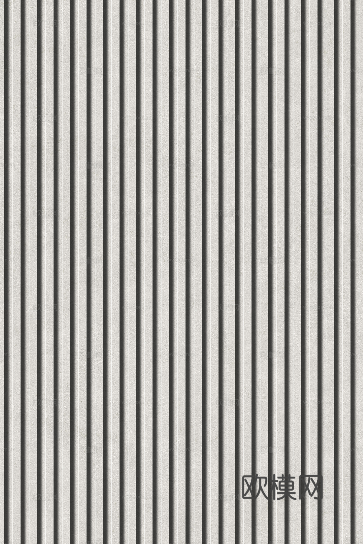 岩板石纹拉槽格栅长城板下载（渲染图1）