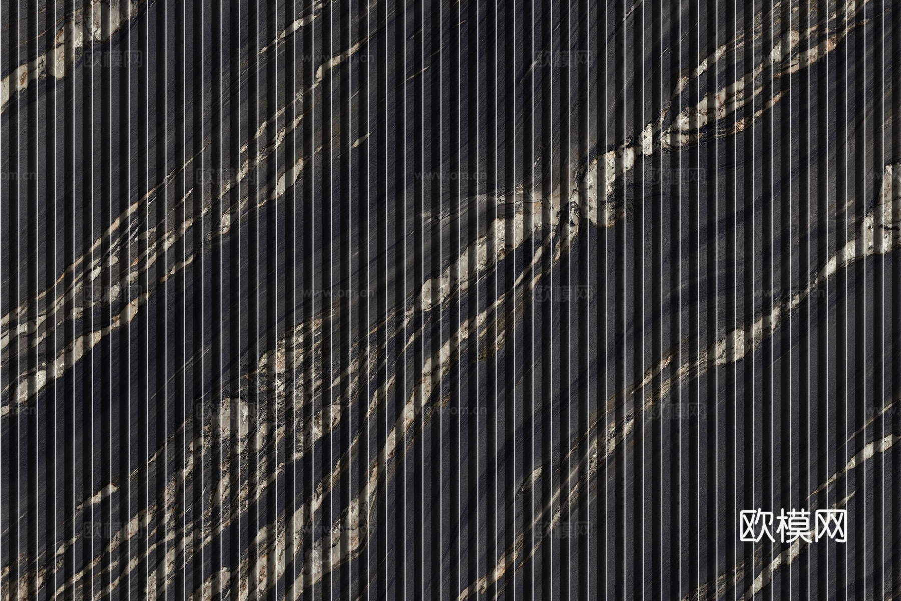 岩板石纹拉槽格栅长城板下载（渲染图7）