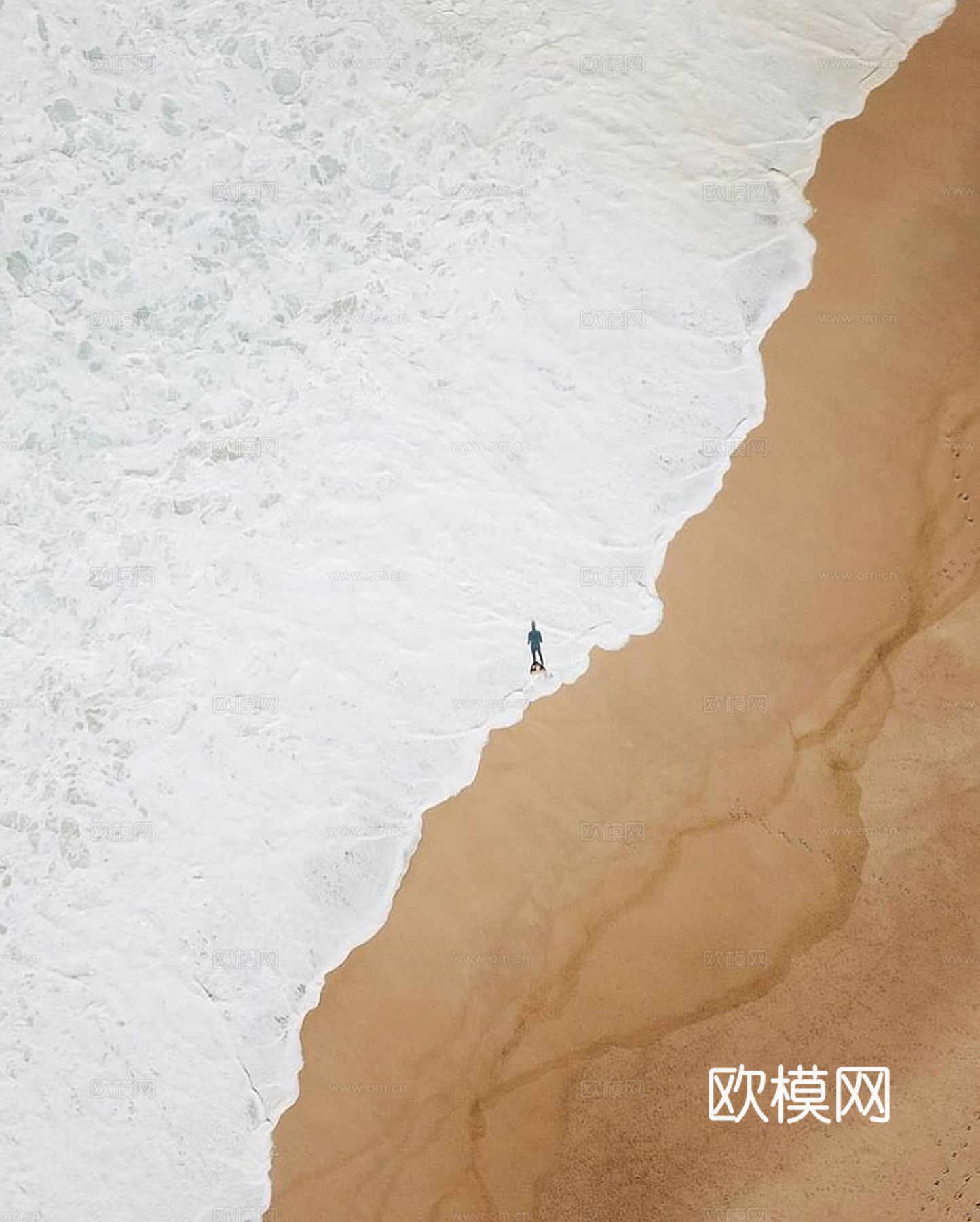 现代海景抽象装饰画贴图